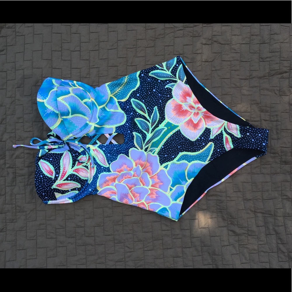 NWT Mara Hoffman Arcadia Indigo swimsuit size L